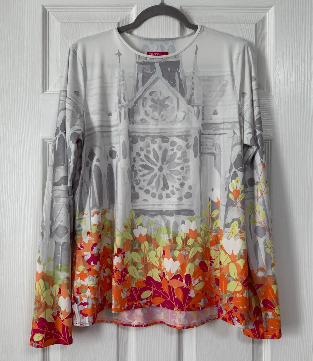 Terry Precision Floral Long Sleeve Cycling Jersey Women's Size XL